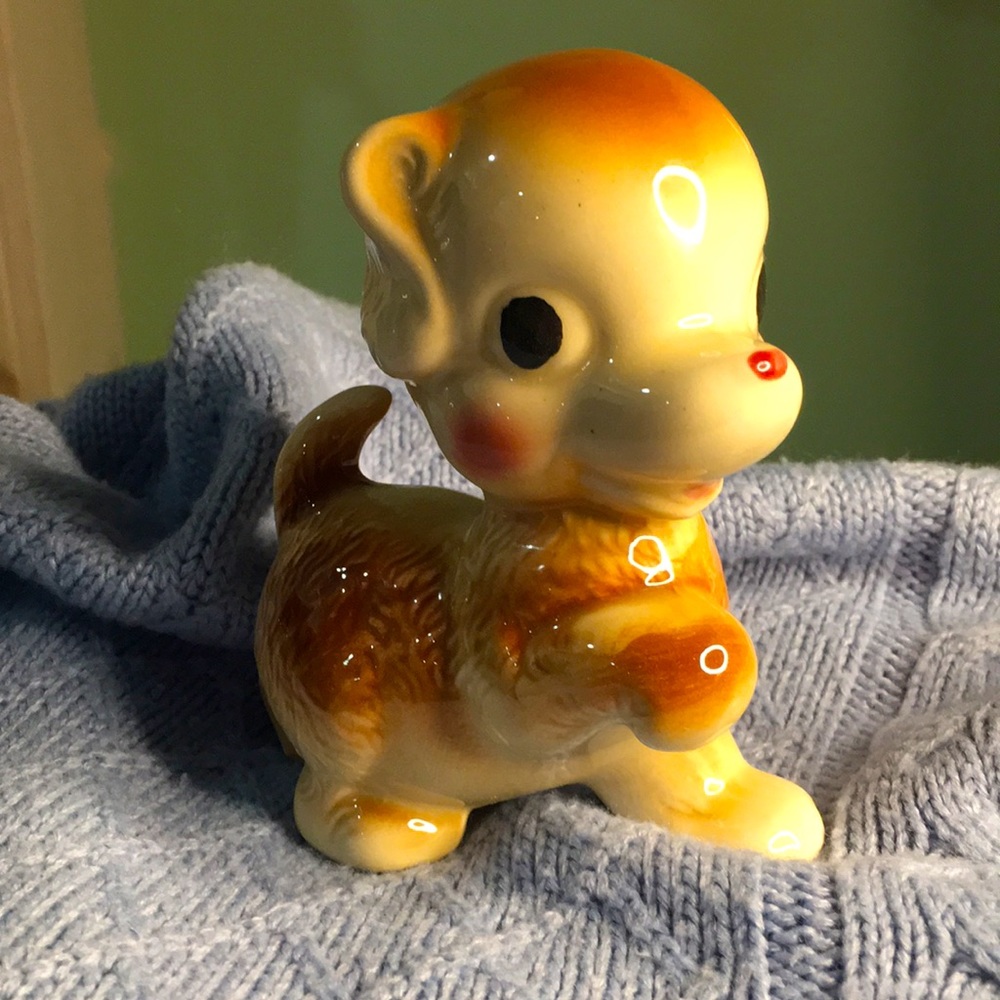 Vintage Remple ceramic puppy “Perky Pup” Diamond Industry